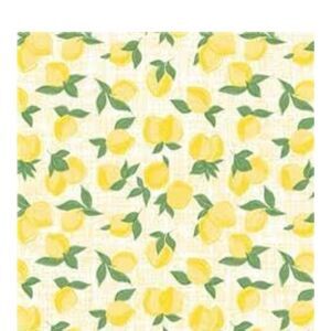 Con-Tact Brand Grip Prints Lemon Non-Adhesive Shelf & Drawer Liner New Vintage